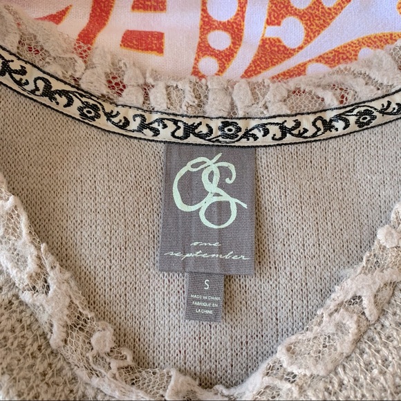 Anthropologie One September Raglan Lace Sweater - Picture 7 of 9